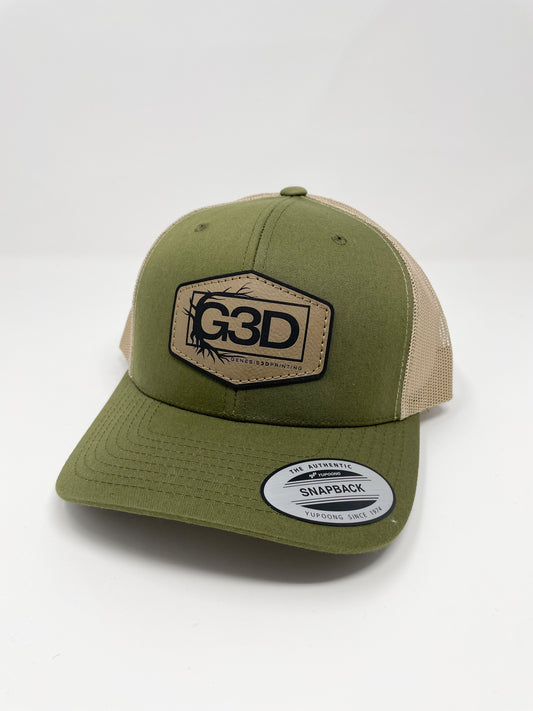 G3D Leather Patch Hat [Moss and Khaki]