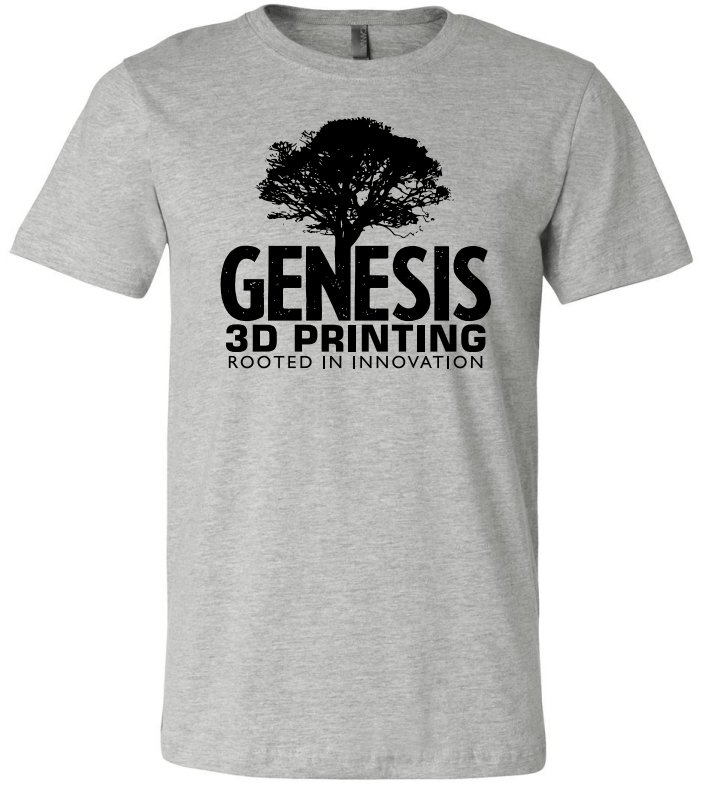 Genesis 3D Printing Short-Sleeve Unisex-Light Grey T-Shirt
