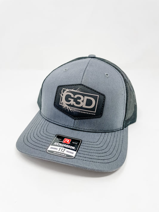 G3D Leather Patch Hat [Charcoal and Black]